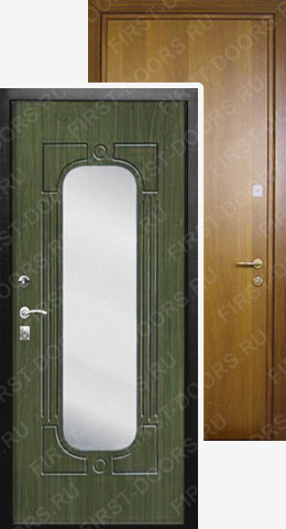 Металлические двери МДФ и Ламинат с зеркалом