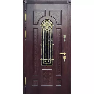 Дверь с ковкой для парадного входа Дверь с ковкой для парадного входа